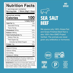 Chomps Sea Salt Beef, Grass-Fed & Finished, 10ct, Protein Snack Stick