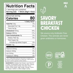 Chomps Savory Breakfast Chicken, Antibiotic Free, 10ct, Protein Snack Stick