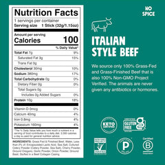 Chomps Italian Beef, Grass-Fed & Finished, 10ct, Protein Snack Stick